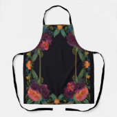 Elegante moody peachy roze boho bloemen schort (Voorkant)