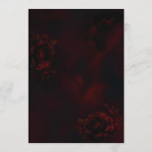 Elegante moody rode zwarte bloemen bruiloft programmakaart (Achterkant)