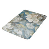 Elegante moody stoffige blauw waterverf bloemen badmat (Gekanteld)
