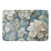 Elegante moody stoffige blauw waterverf bloemen badmat (Voorkant)