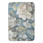 Elegante moody stoffige blauw waterverf bloemen badmat (Voorkant Verticaal)
