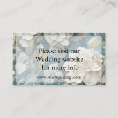 Elegante moody stoffige blauw waterverf bloemen informatiekaartje (Voorkant)