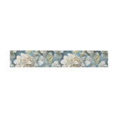 Elegante moody stoffige blauw waterverf bloemen uitnodigingen wikkel (Vlak)