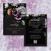 Elegante Moody Twilight gedempte bloem tweezijdig Kaart