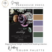 Elegante Moody Twilight gedempte bloem tweezijdig Kaart