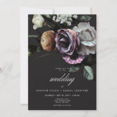 Elegante Moody Twilight gedempte bloem tweezijdig Kaart (Voorkant)