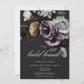 Elegante Moody Twilight Gedempte Bloemen Bruidsbru Kaart (Voorkant)