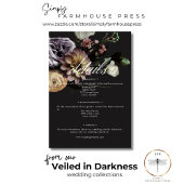 Elegante Moody Twilight Gedempte Bloemen Details Informatiekaartje