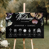 Elegante Moody Twilight gedempte bloemen orde even Poster