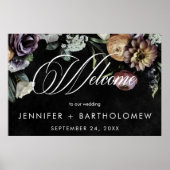 Elegante Moody Twilight gedempte pastel Bloemen We Poster (Voorkant)