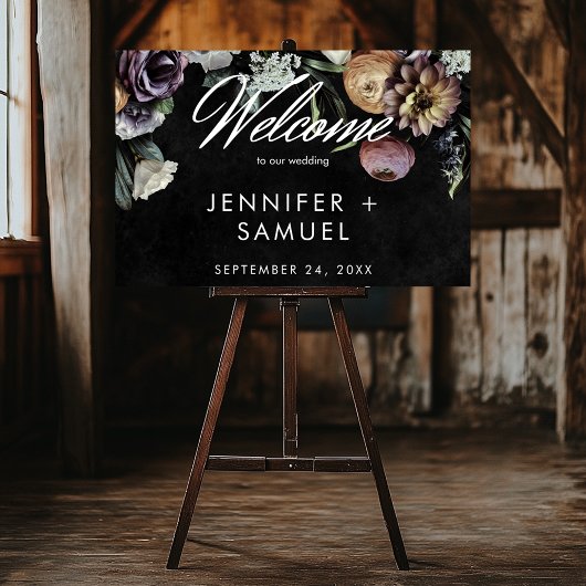 Elegante Moody Twilight gedempte pastel Bloemen We Poster