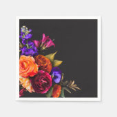 Elegante Moody Vibrant Harvest Bloemendouche Servet (Voorkant)