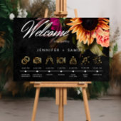 Elegante Moody Vibrant Sunset Floral Orde van Even Poster