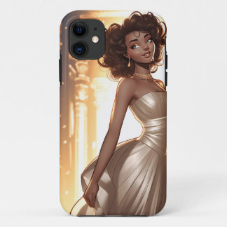 Elegante mooie Afrikaanse Amerikaanse zwarte vrouw Case-Mate iPhone Case