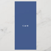 Elegante Mooie Blauwe Boho Zwaan Aquarel Menu (Achterkant)