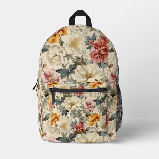 Elegante mooie  bloemen Waterverf kunst Bedrukte Rugzak (Voorkant)