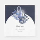 Elegante mooie Blue Swans Waterverf Art Servet (Voorkant)