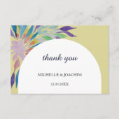 Elegante mooie Boho bloemenkunst Waterverf Informatiekaartje (Voorkant)