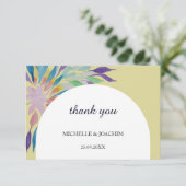 Elegante mooie Boho bloemenkunst Waterverf Informatiekaartje (Staand voorkant)