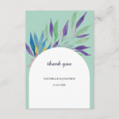 Elegante mooie Boho bloemenkunst Waterverf Informatiekaartje (Voorkant)