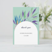 Elegante mooie Boho bloemenkunst Waterverf Informatiekaartje (Staand voorkant)