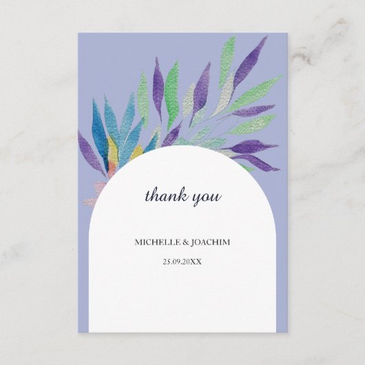 Elegante mooie Boho bloemenkunst Waterverf Informatiekaartje (Voorkant)