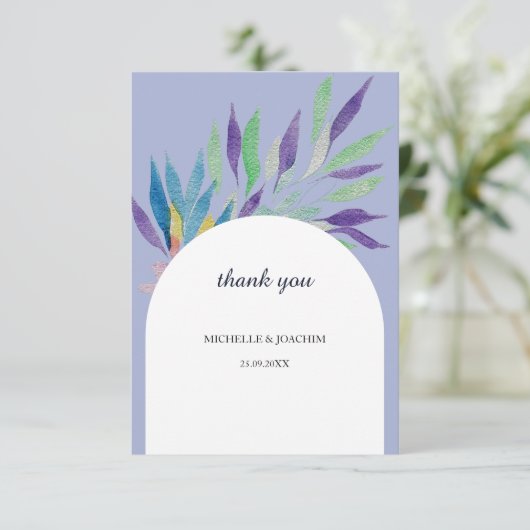 Elegante mooie Boho bloemenkunst Waterverf Informatiekaartje (Staand voorkant)