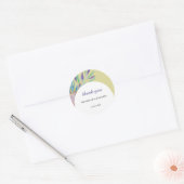 Elegante Mooie Boho Bloemige Watercolor Kunst Ronde Sticker (Envelop)