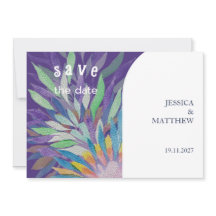 Elegante mooie Boho Paarse bloemenbruiloft