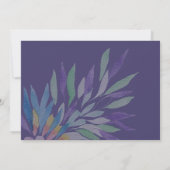 Elegante Mooie Boho Paarse Bloemige Bruiloft Save The Date (Achterkant)