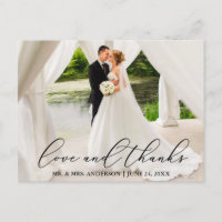 Elegante Mooie Calligrafie Huwelijk Liefde Dank