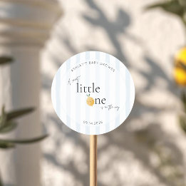 Elegante Mooie Citroen Baby Shower Ronde Sticker