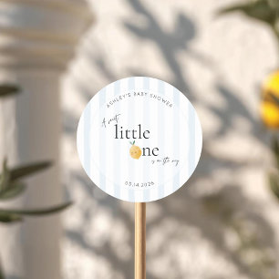 Elegante Mooie Citroen Baby Shower Ronde Sticker