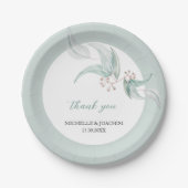 Elegante mooie Eucalyptus Waterverf kunst Papieren Bordje (Voorkant)