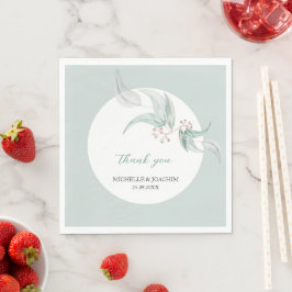 Elegante mooie Eucalyptus Waterverf kunst Servet