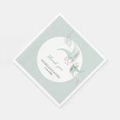 Elegante mooie Eucalyptus Waterverf kunst Servet (Hoek)