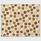 Elegante mooie gouden kerst hangballen cadeaupapier (Vlak)