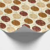 Elegante mooie gouden kerst hangballen cadeaupapier (Hoek)