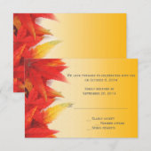 Elegante, mooie herfst bruiloft reacties uitnodigi kaart (Voorkant / Achterkant)