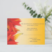 Elegante, mooie herfst bruiloft RSVP uitnodigingen (Staand voorkant)