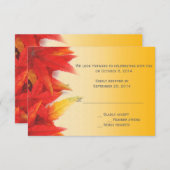 Elegante, mooie herfst bruiloft RSVP uitnodigingen (Voorkant / Achterkant)