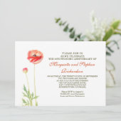 Elegante mooie jubileum uitnodigingen (Staand voorkant)