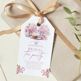 Elegante Mooie Kersenbloesem Bruiloft Thee Cadeaulabel