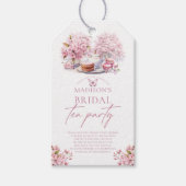 Elegante Mooie Kersenbloesem Bruiloft Thee Cadeaulabel (Voorkant)