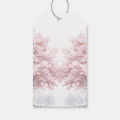 Elegante Mooie Kersenbloesem Bruiloft Thee Cadeaulabel (Achterkant)