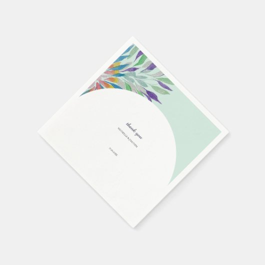 Elegante mooie kleurrijke Boho Waterverf kunst Servet (Hoek)