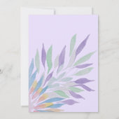 Elegante mooie Paarse bloemenbruiloft Save The Date (Achterkant)