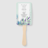 Elegante mooie Paarse Boho Waterverf Handwaaier (Voorkant)