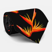 Elegante, mooie, Paradijsvogel bloem Stropdas (Opgerold)