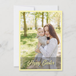 Elegante Mooie Pastel Chic Foto Gelukkig Pasen Bedankkaart